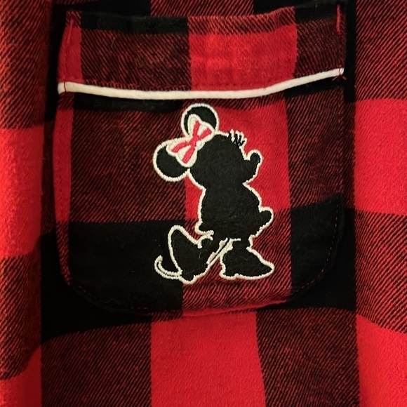 Disney Minnie Mouse red and blacked checked 2 pc. Pajama set. Size 1X - Picture 3 of 10